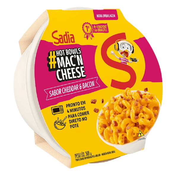 Mac n Cheese Cheddar Bacon Sadia 300gr