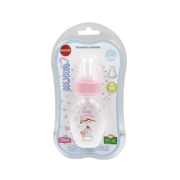 Mamadeira Kukinha Rosa 50ml Kuka