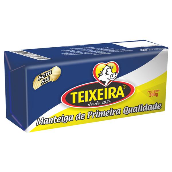 Manteiga S/Sal Tablete Teixeira 200g