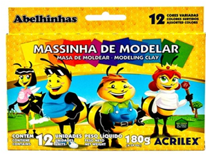 Massa P/Modelar Acrilex C/12 180gr