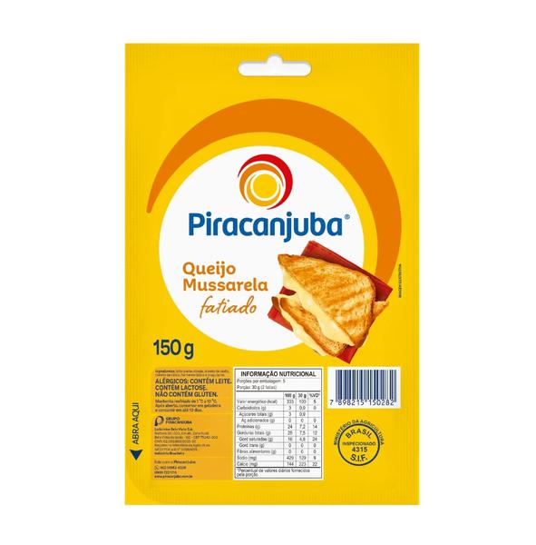 Mussarela Fatiada Piracanjuba 150gr
