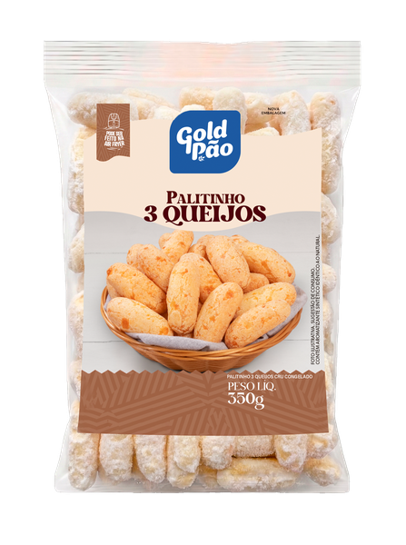 Palito 3 Queijos Cong Gold Pão 350g
