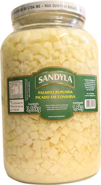 Palmito Pupunha Picado Sandyla 1,8kg
