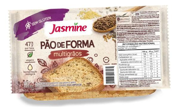 Pao S/Gluten Multigraos Jasmine 350gr
