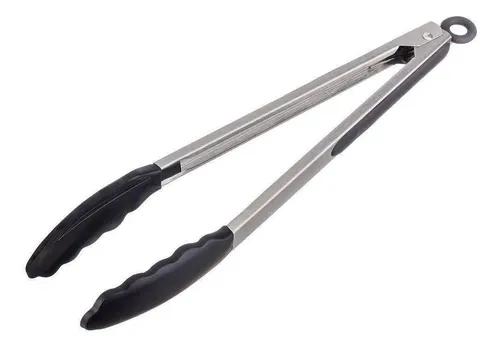 Pegador De Salada Silicone Inox 28 cm