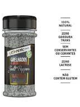 Pimenta Preta moida Frasco John Mc 70gr
