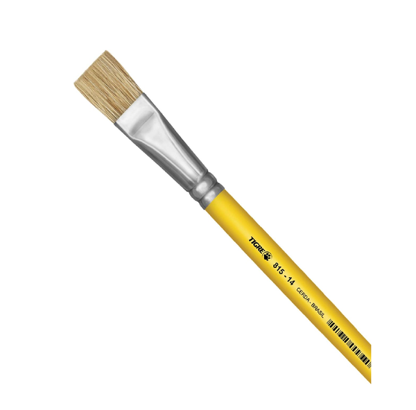 Pincel Chato Tigre N14