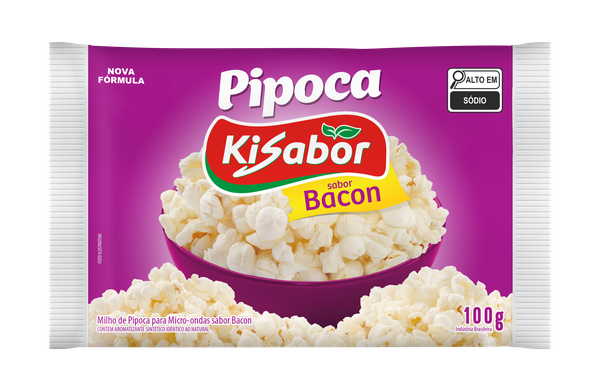 Pipoca Mic Ondas Bacon Kisabor 100gr