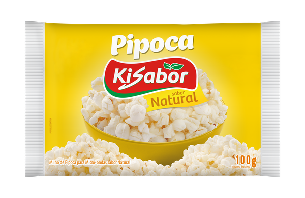 Pipoca Mic Ondas Natural Kisabor 100gr