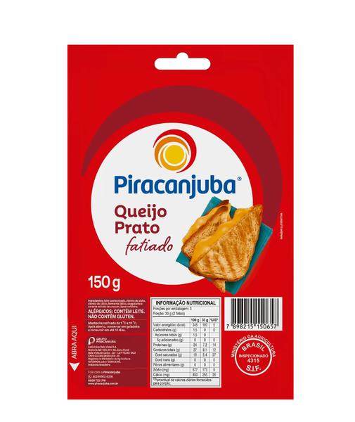 Queijo Prato  Fatiado Piracanjuba 150gr