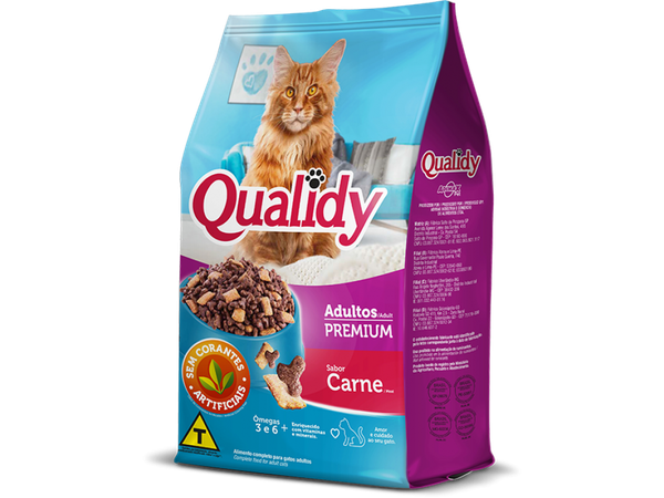 Racao P/Gatos Adu Carn C/Nug Qualidy 1kg