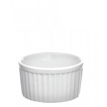 Ramequim Canelado Bco 205 Ml Sf Porcelan