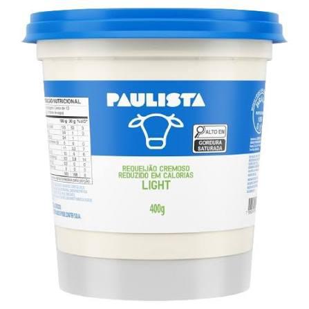 Requeijão Cremoso Light  Paulista 400gr