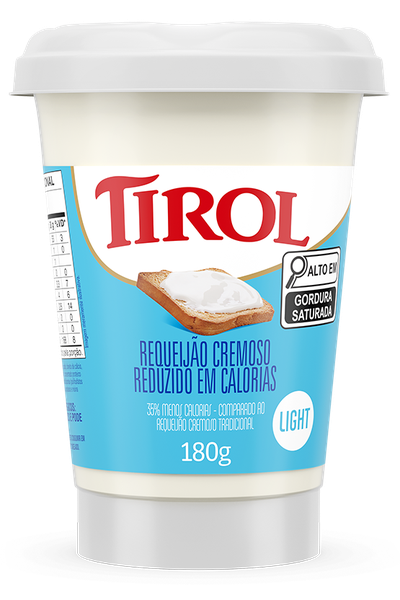 Requeijão Cremoso Light Tirol 180gr