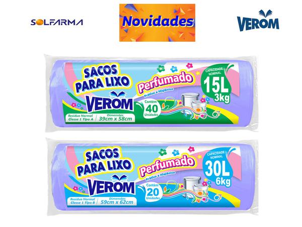 Saco De Lixo Perfumado Verom 30lt C/20