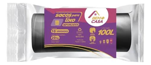Saco De Lixo Rolo 100lt C/10 Bem + Casa