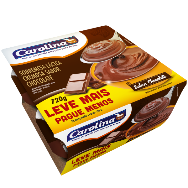 Sobremesa Lactea Chocolate Carolina 720gr