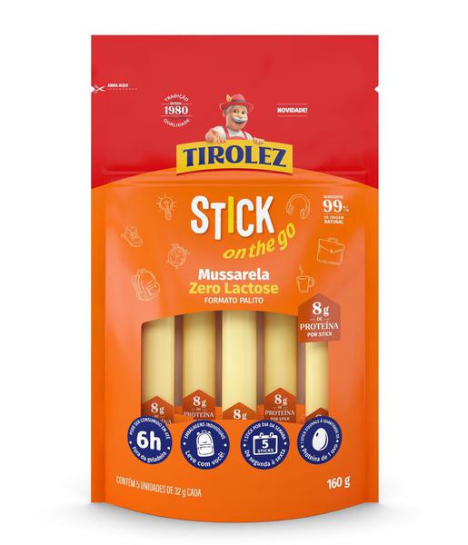 Stick Mussarela Zero Lacto tirolez 160gr
