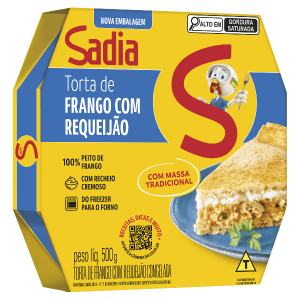 Torta Cong Frango C/Requeijao Sadia 500g