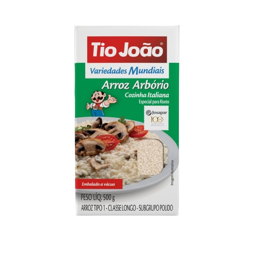 ARROZ TIO JOAO VARIEDADES MUNDIAIS ARBORIO 500G