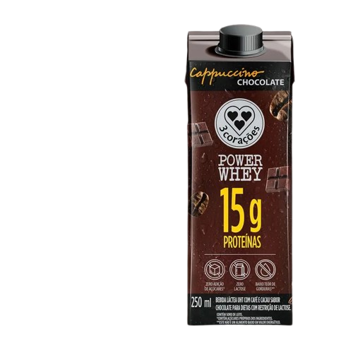 BEBIDA LACT 3 CORACOES POWER WHEY CHOCOLATE GL250