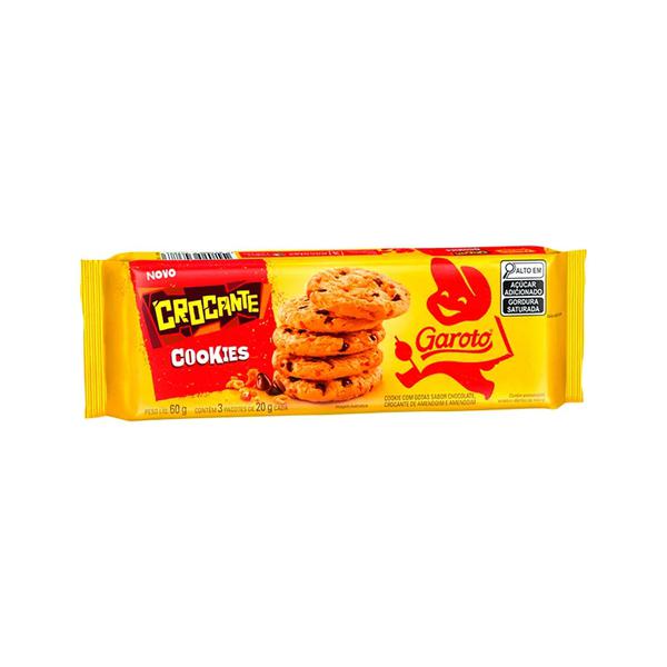 BISCOITO COOKIES GAROTO CROCANTE 60G