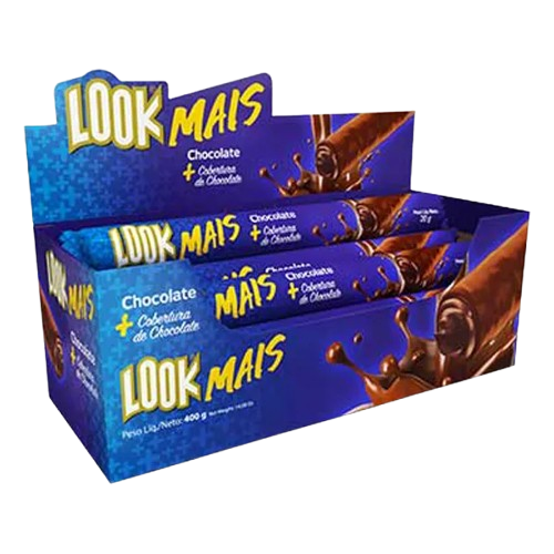 BISCOITO LOOK MAIS WAFER CHOCOLATE 20G