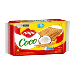 BISCOITO NAGA COCO 360G
