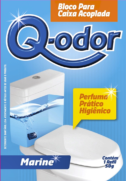 BLOCO SANITARIO P/CAIXA ACOPLADA Q-ODOR MARINE 50G