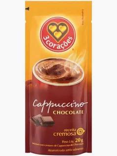 CAFE CAPPUCCINO 3 CORACOES CHOCOLATE SH 20G