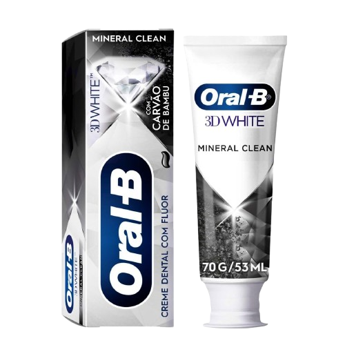 CREME DENTAL ORAL B 3D WHITE M CLEAN CARVAO 70G
