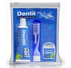 DENTIL KIT VIAGEM PLUS MINT AZUL  CREME DENTAL FIO