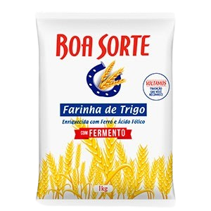 FARINHA DE TRIGO BOA SORTE COM FERMENTO 1KG