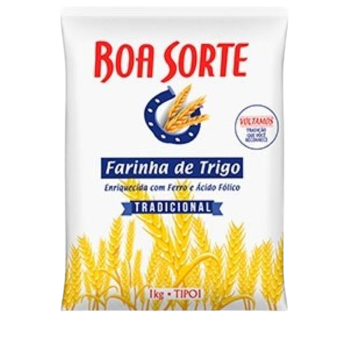 FARINHA DE TRIGO BOA SORTE TRADICIONAL S/F 1KG