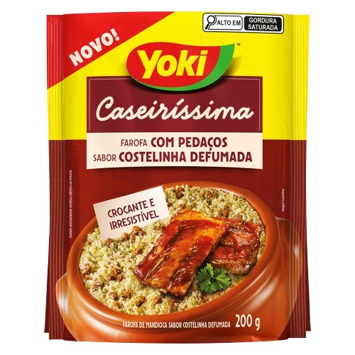 FAROFA PRONTA YOKI COM PEDACO DE COSTELINHA 200G