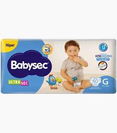 FRALDA DESCARTAVEL BABYSEC HIPER G 60UN