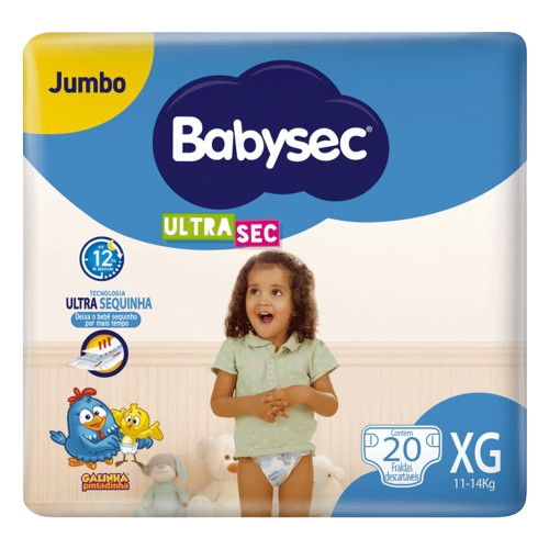 FRALDA DESCARTAVEL BABYSEC ULTRA SEC JUMBO XG 20UN