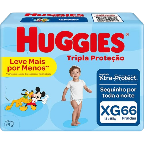 FRALDA DESCARTAVEL HUGGIES T. PROT HIPER XG 66UN