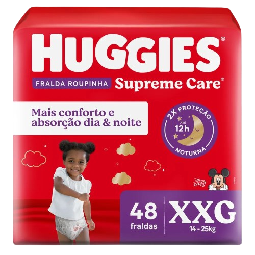 FRALDA ROUPINHA HUGGIES SUPREME CARE HIP XXG 48UN