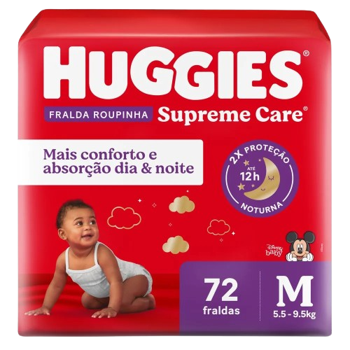 FRALDA ROUPINHA HUGGIES SUPREME CARE M 72UN