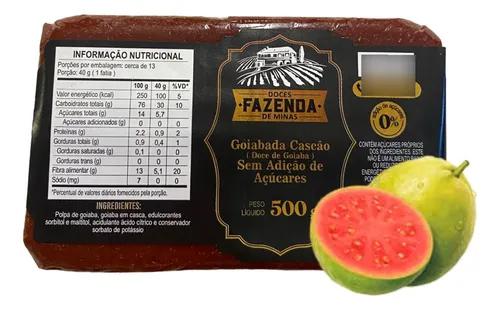 GOIABADA DOCES FAZENDA DE MINAS SEM ACUCAR 500G