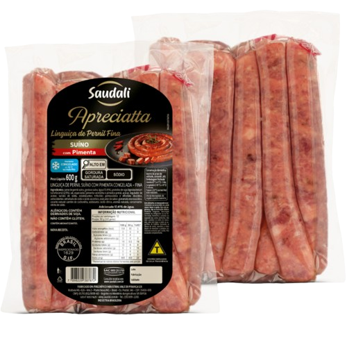 LINGUICA PERNIL C/ PIMENTA 600G APRECIATTA