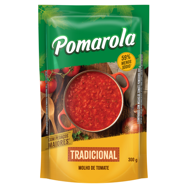 MOLHO DE TOMATE POMAROLA PASSATA SH 300G