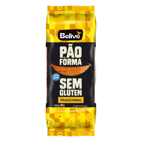 PAO DE FORMA TRADICIONAL BELIVE S/GLUTEN 400G