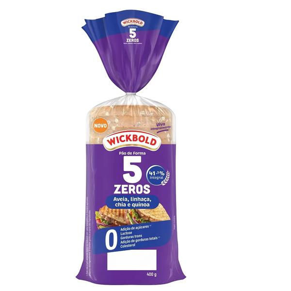 PAO WICKBOLD 5 ZEROS AVEIA LINHACA CHIA QUINOA400G