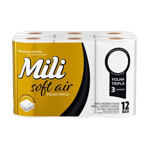 PAPEL HIGIENICO MILI FT SOFT AIR 20M 12UN