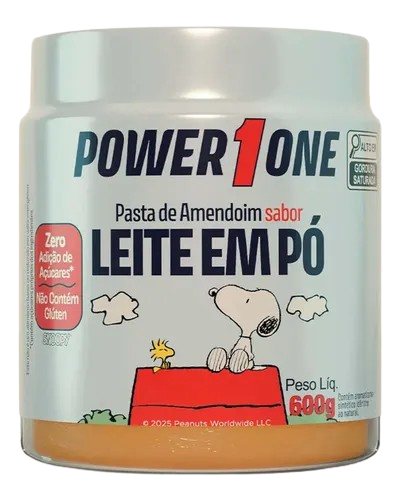 PASTA DE AMENDOIM POWER1ONE LEITE EM PO SNOOPY 600