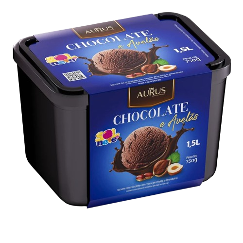 POTE SORVETE SOL E NEVE AURUS CHOCOLATE AVELA 1,5L