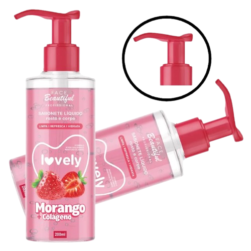 SABONETE LIQUIDO MORANGO / COLAGENO LOVEY 200ML