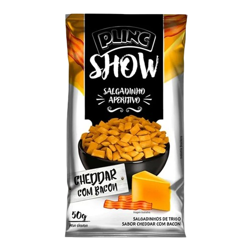 SALGADINHO PLINC SHOW CHEDDAR COM BACON 50G